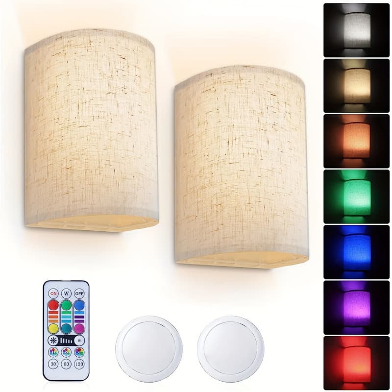 2026 New Cross-Border Drop Shipping 2 Remote Control Wall Lights Color Remote Control Cross-Border Drop Shipping