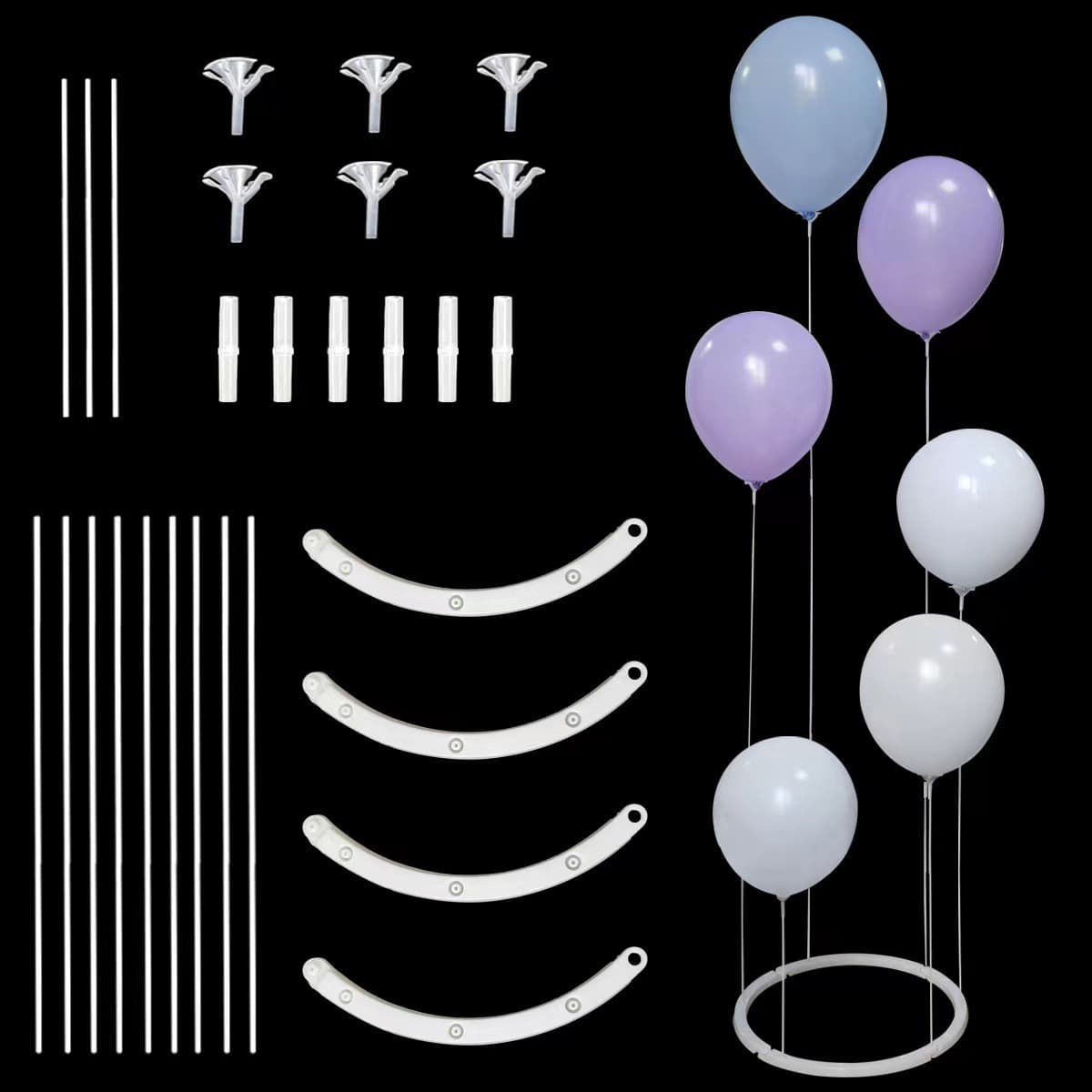 Foreign Trade Balloon Table Stand Floor Stand Shaped Straight Rod Assembly Wedding Display Rack Balloon Seven-in-One Transparent