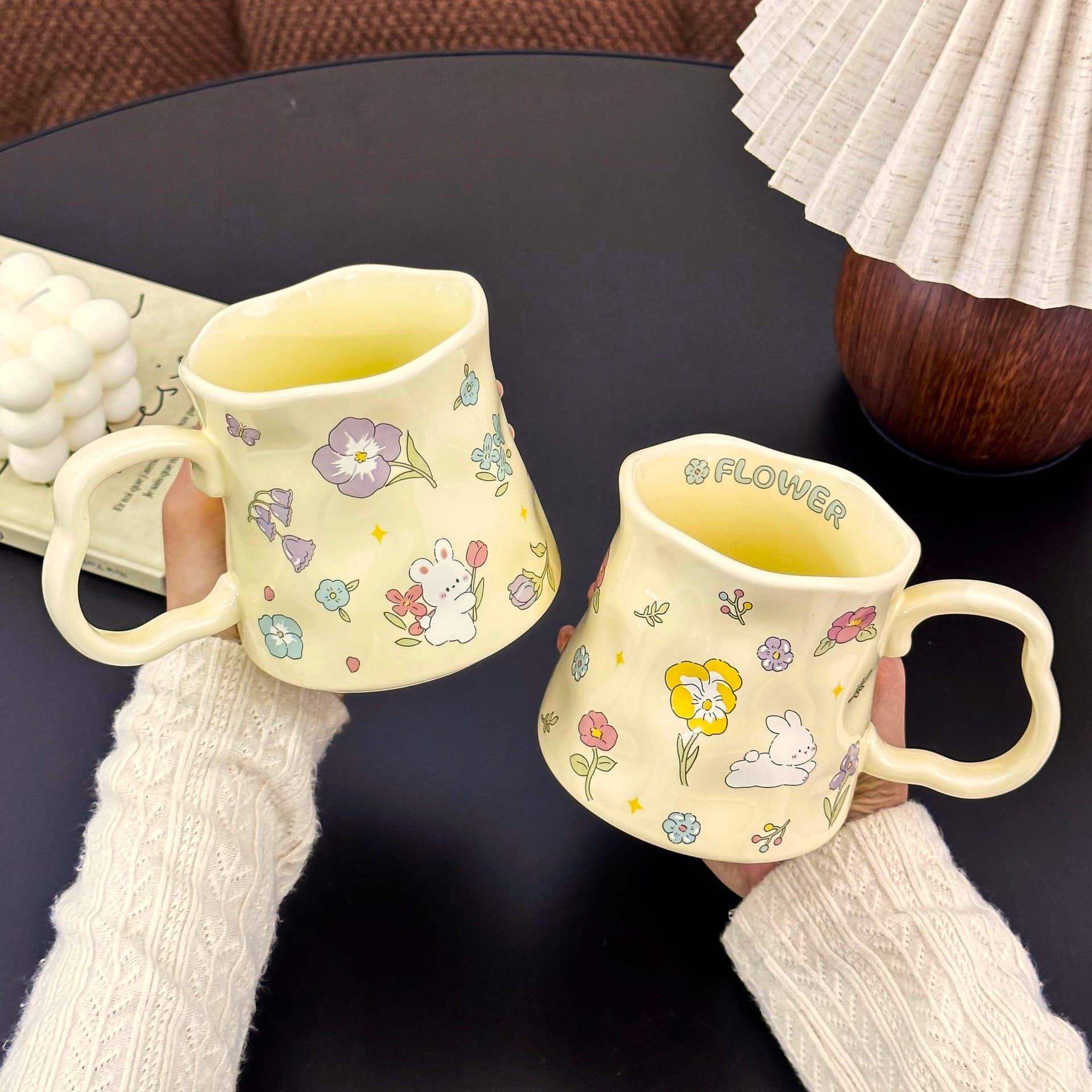 Cute High-Appearance Ceramic Mug Creative Large-Capacity Couple Gift for Girls Souvenir Cup Gift