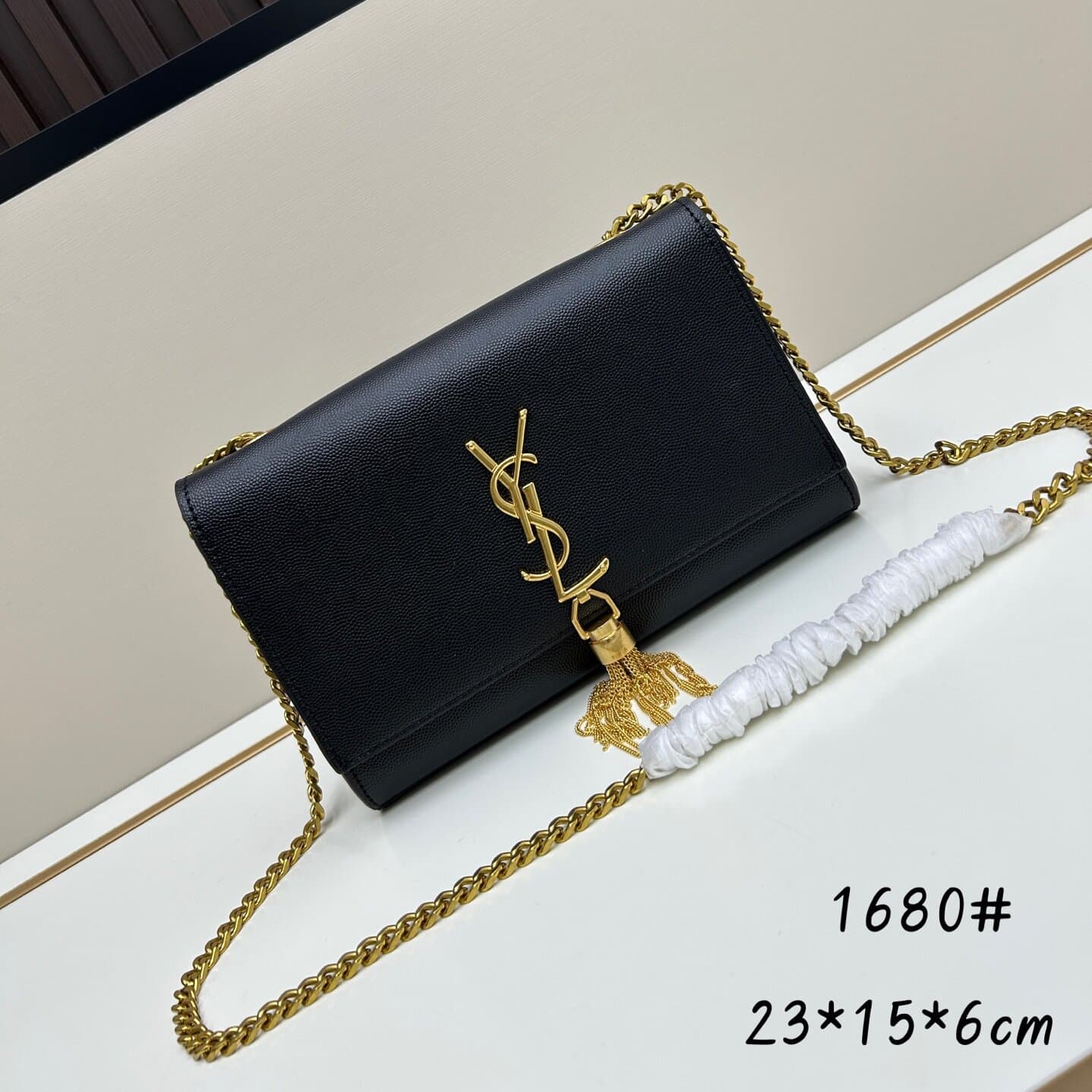 Yangshulin Original Genuine Leather Small Square Bag Shoulder Crossbody Women's Bag Ball Pattern Chain Envelope Bag Korean Style