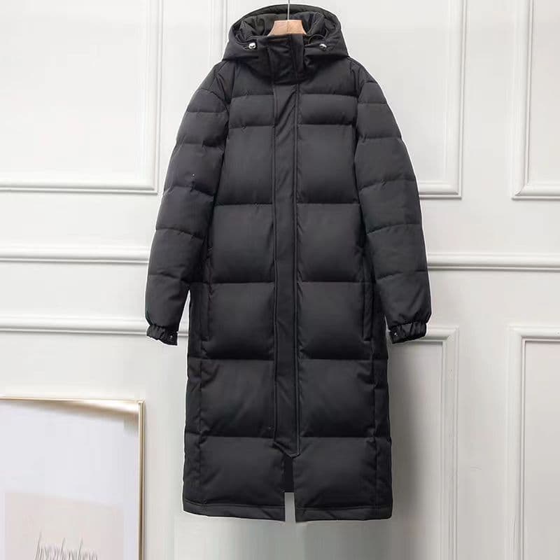 Chinese Drama Cotton Coat Women's Extra-Long Over-Knee 2026 New Style Dongdaemun Thick Loose Art Exam School Uniform Cotton Jacket