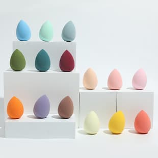 Factory Wholesale Makeup Sponge Non-Absorbing Wet and Dry Dual-Use Cosmetic Egg Gourd Drop Shape Foundation Sponge Cushion Puff