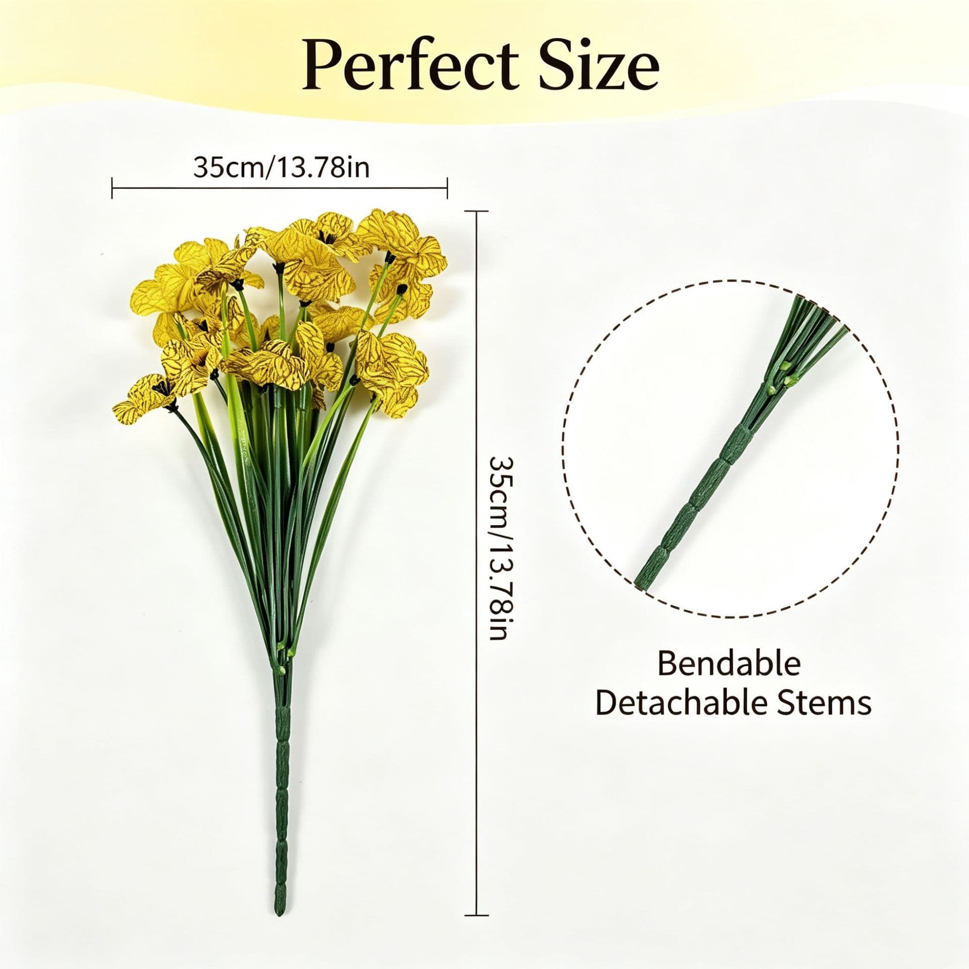 Artificial Spring Grass Violet Home Decoration Plastic Fake Plant Fade-Resistant Outdoor Indoor Garden Porch Decor
