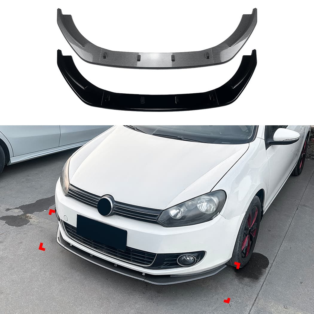 For Volkswagen Golf 6 Golf MK6 Standard Edition 2008-2012 Front Lip Front Spoiler Exterior Modification