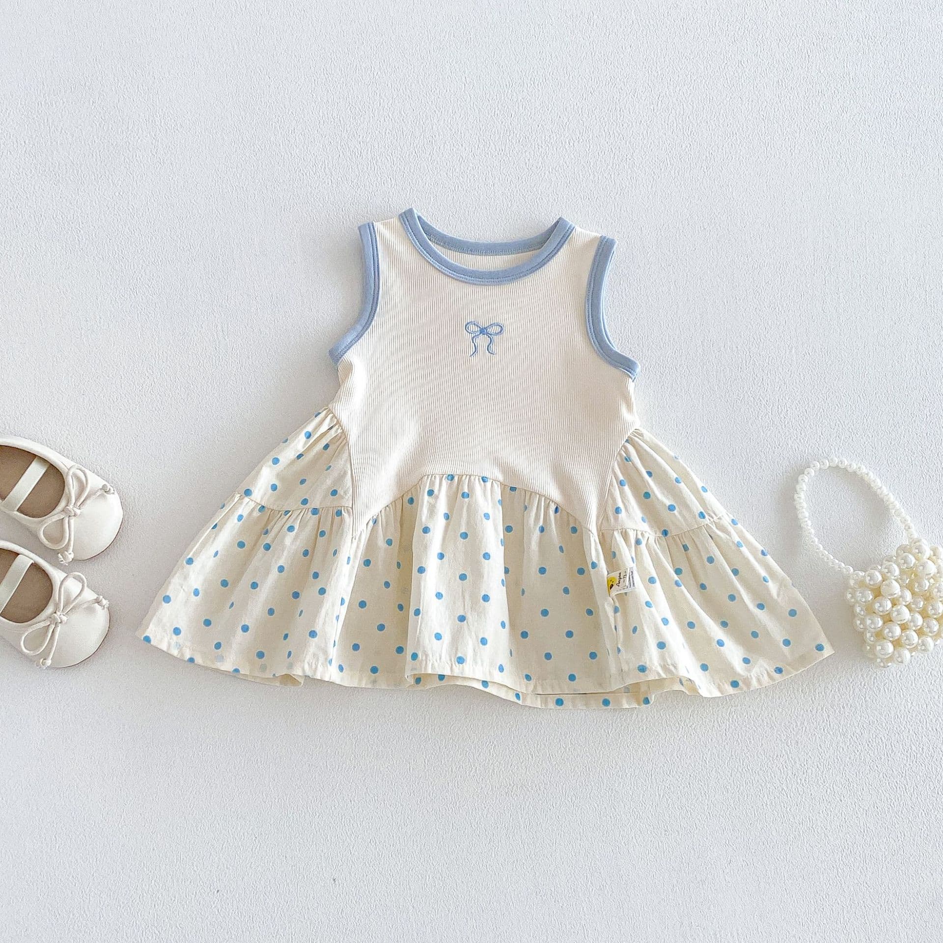 2026 Summer New Fashionable Girls Sleeveless Patchwork Princess Dress Baby Toddler Dress