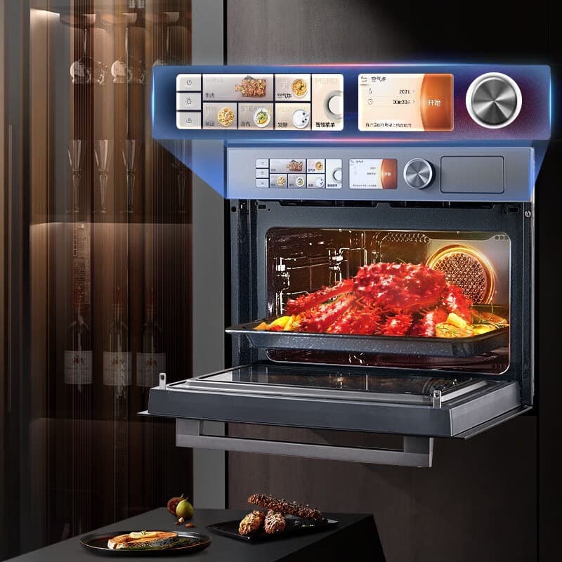 Midea Weiba R6 Steam Oven Combo, Built-in Microwave, Steam, Bake, and Air Fry 4-in-1 Enamel Coating Degreasing GR6