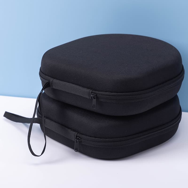 Round Hard Shell EVA Headphone Storage Case U-Shaped Neck Pillow Travel Portable Bag