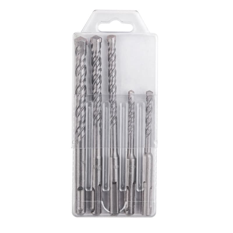 Electric Hammer Drill Cross Four-Edge Alloy Drilling Bit, Round Shank Two-Flute Double-Groove Impact Drill
