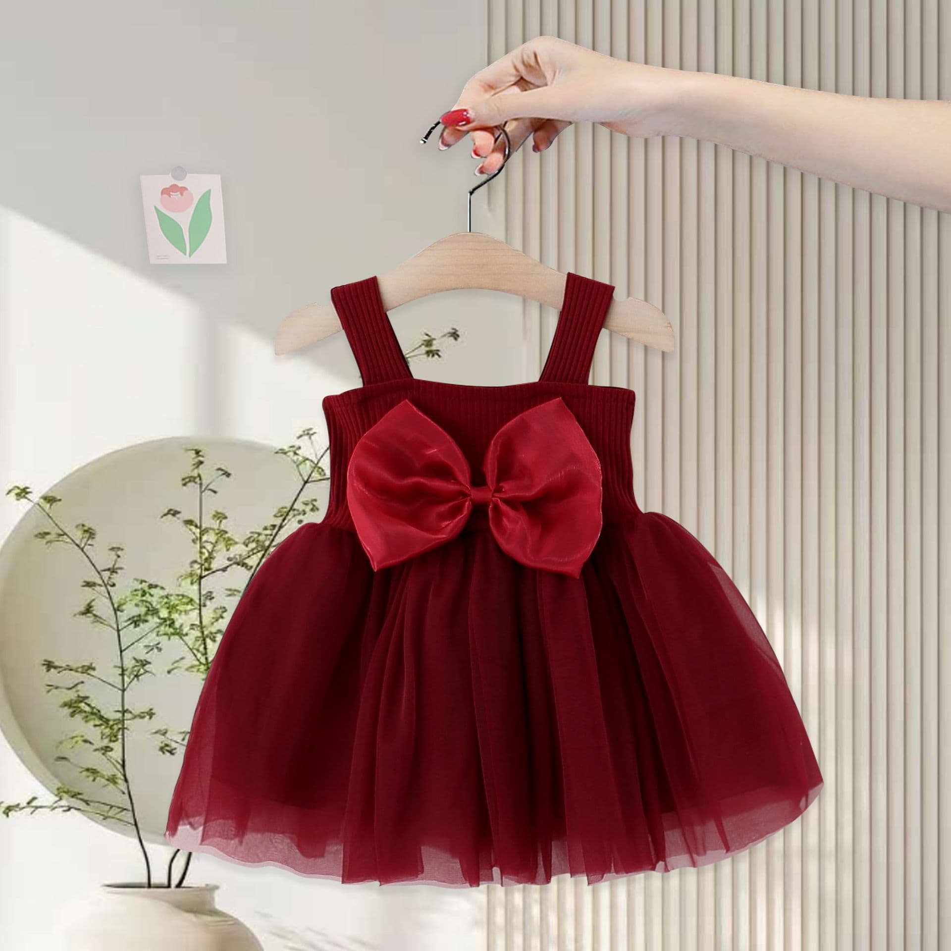 Girls' Sleeveless Dress Summer 2026 New Style Children's Dress Fashionable Baby Summer Outfit Princess Dress 5110