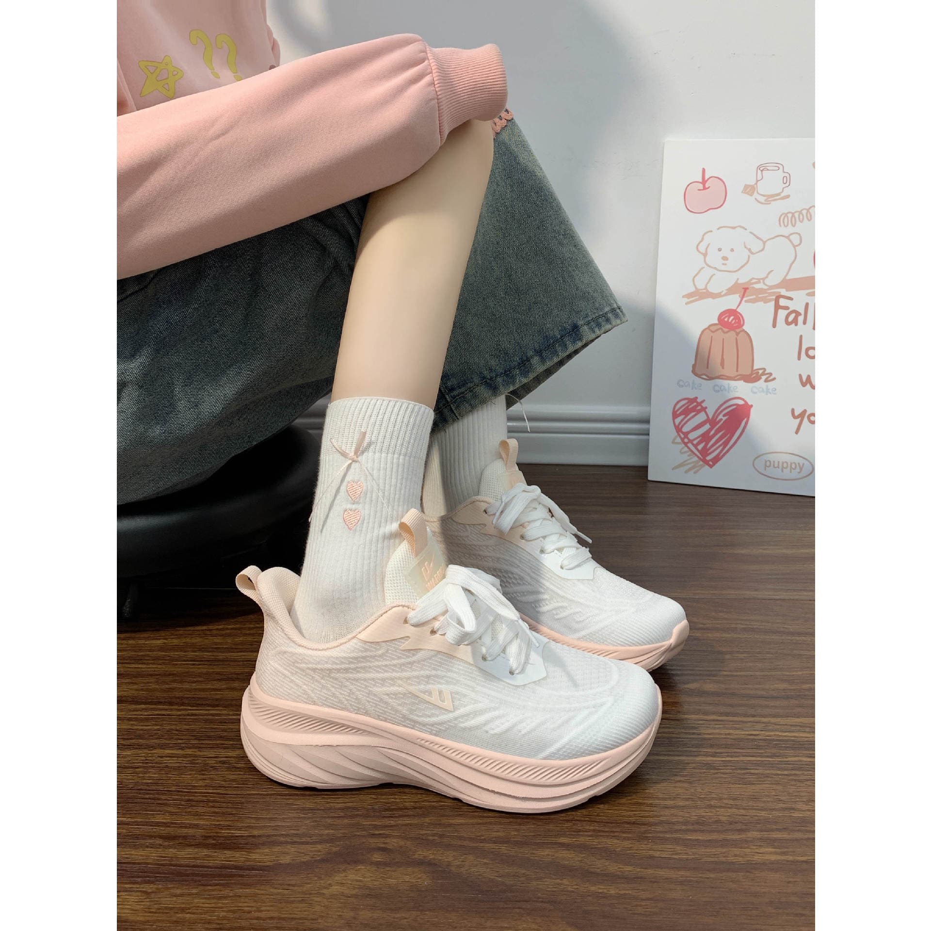 Warrior Women's Shoes 2026 New Spring/Autumn Breathable Mesh Sports Shoes Soft Sole Cushioned Jump Rope Running Sneakers