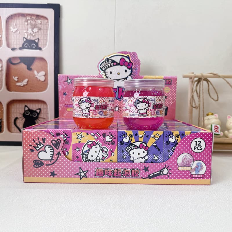 Genuine Hello Kitty Fun Foaming Glue Children's Decompression Slime Internet Celebrity Girl's Heart Crystal Mud Toy