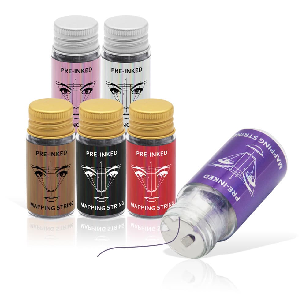 30 meters covered dry ink tattoo embroidery thread ruler tattoo embroidery mapping thread box containing ink positioning ruler mappingstring