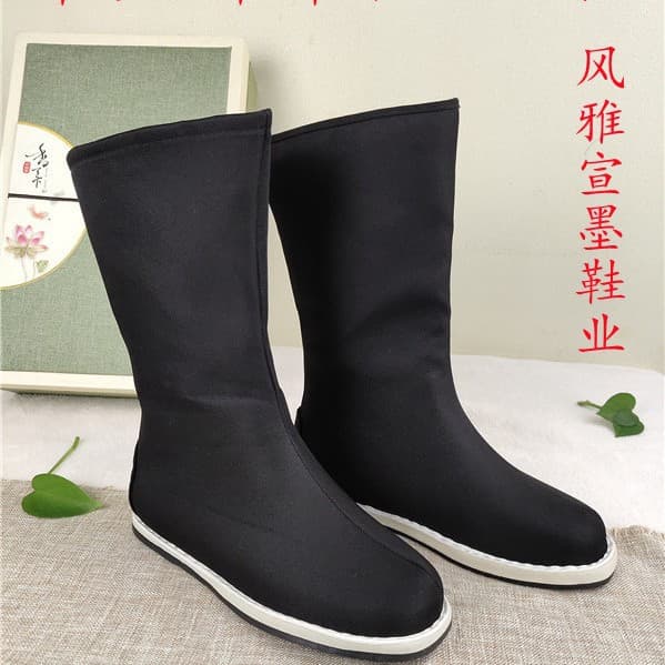 Traditional Ancient Dance Shoes Cos Hanfu Opera Height-Increasing Cotton Unisex Chinese Wedding Shoes Ancient Soldier Prop Boots