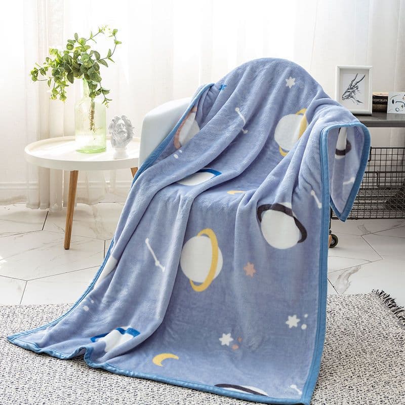Summer Thin Small Coral Fleece Single Children's Nap Air-conditioning Cover Sofa Leg Throw Office Nap Blanket