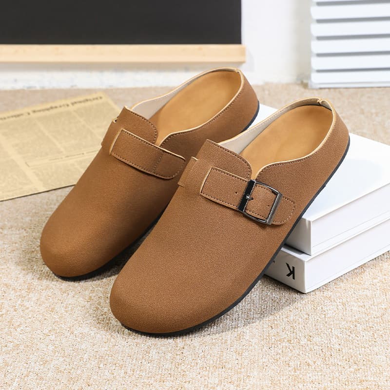 Celebrity Same Style Internet-Famous Birkenstock Baotou Half-Slipper Men's Thick Sole Anti-Slip Spring/Summer Outdoor Slip-On Trendy Shoes