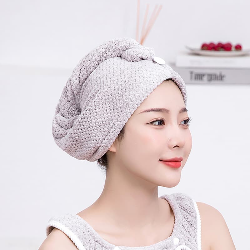 Soft absorbent dry hair cap, cute women's shower cap for long and short hair, thickened dry hair bag, headscarf, ready for delivery