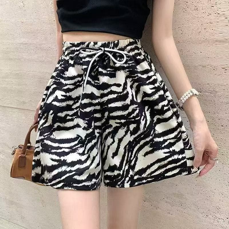 Plus Size Ice Silk Quick-Dry Wide Leg Shorts for Women Summer Thin Loose Slimming Hot Pants Five-Point Sports Shorts