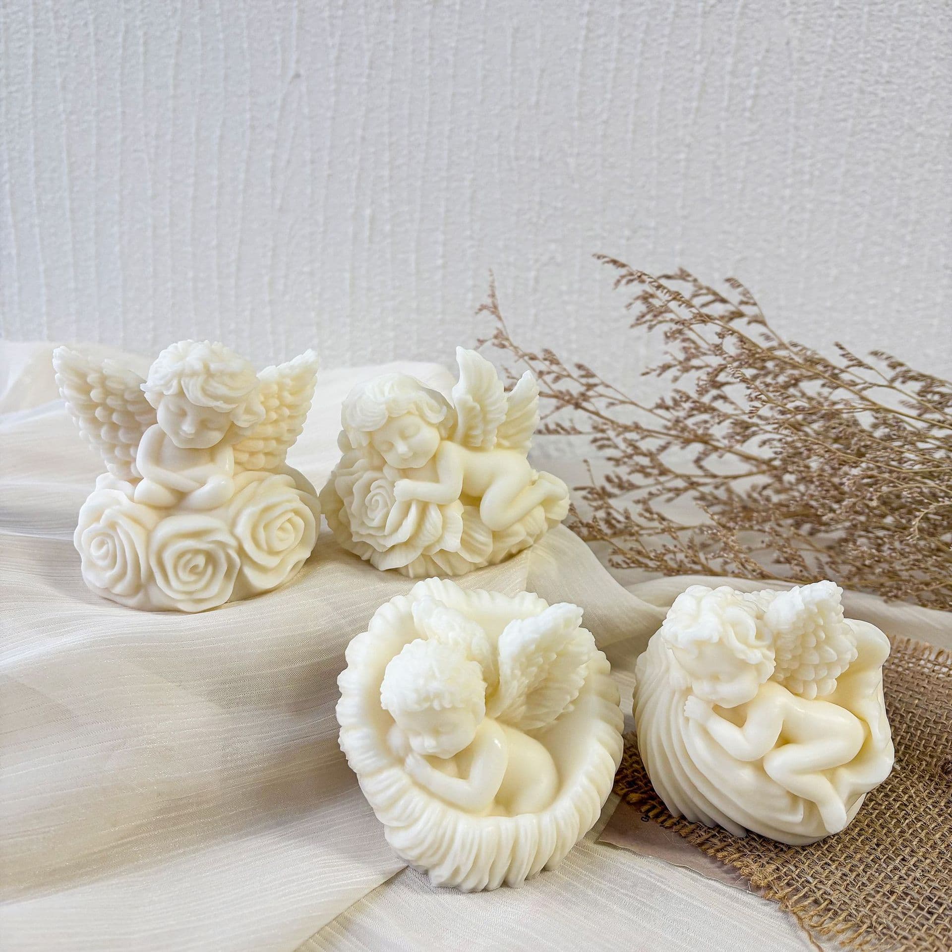 Cross-border rose angel scented candle photography props desktop decoration wedding gift art candle candle