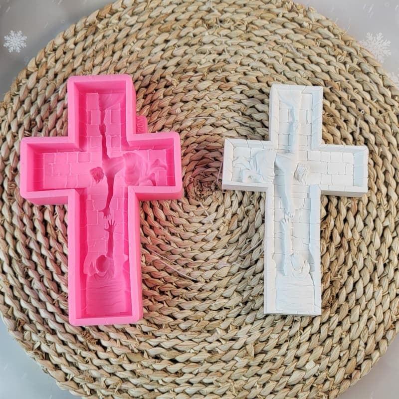 Religious Candle Mold Plaster Ornament Silicone Mold DIY Plaster Silicone Mold W0215