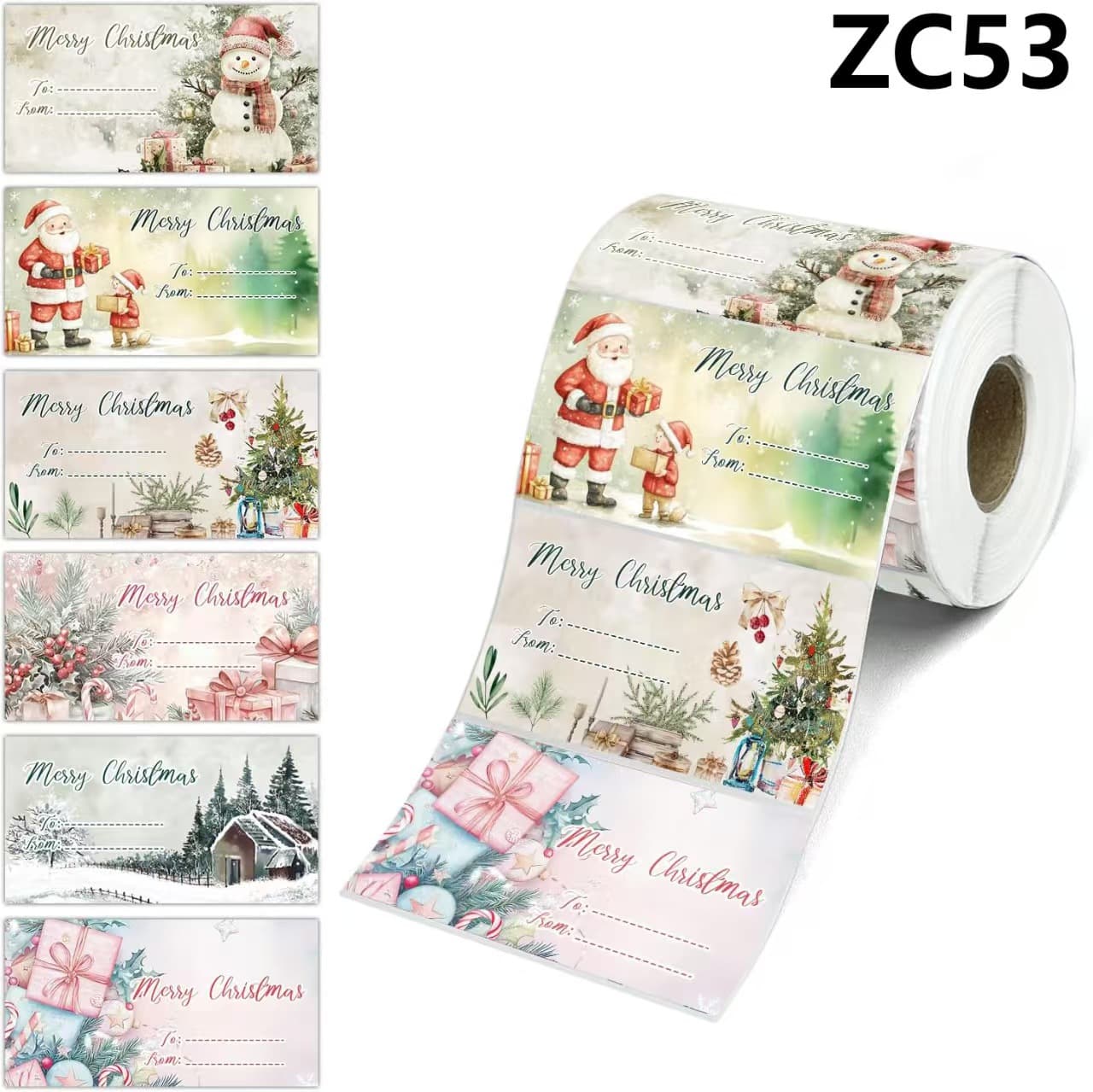 180pcs/roll Merry Christmas sticker labels, Christmas circle tags for boys and girls, envelope sealing stickers, gift stickers