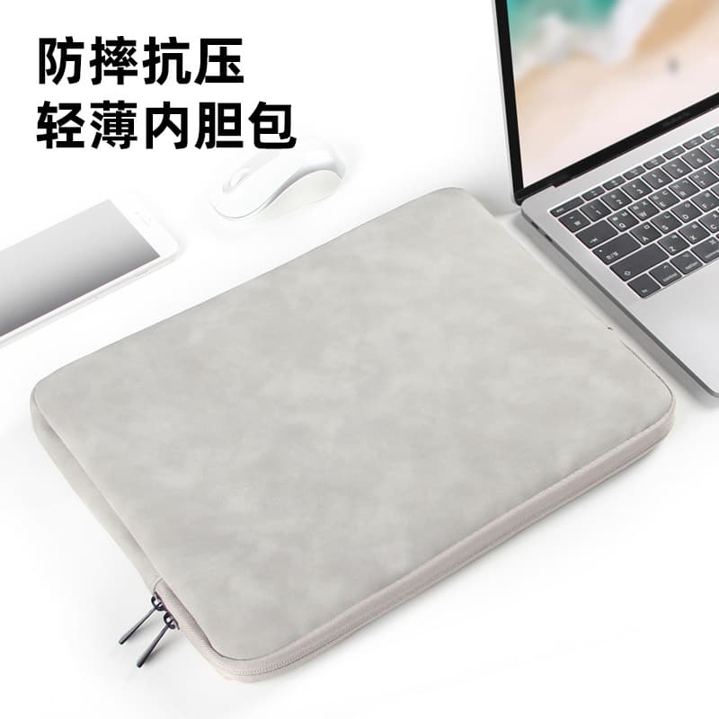 Leather Laptop Sleeve Case for Apple Huawei 16 inch 14 inch Tablet Bag Portable Handheld