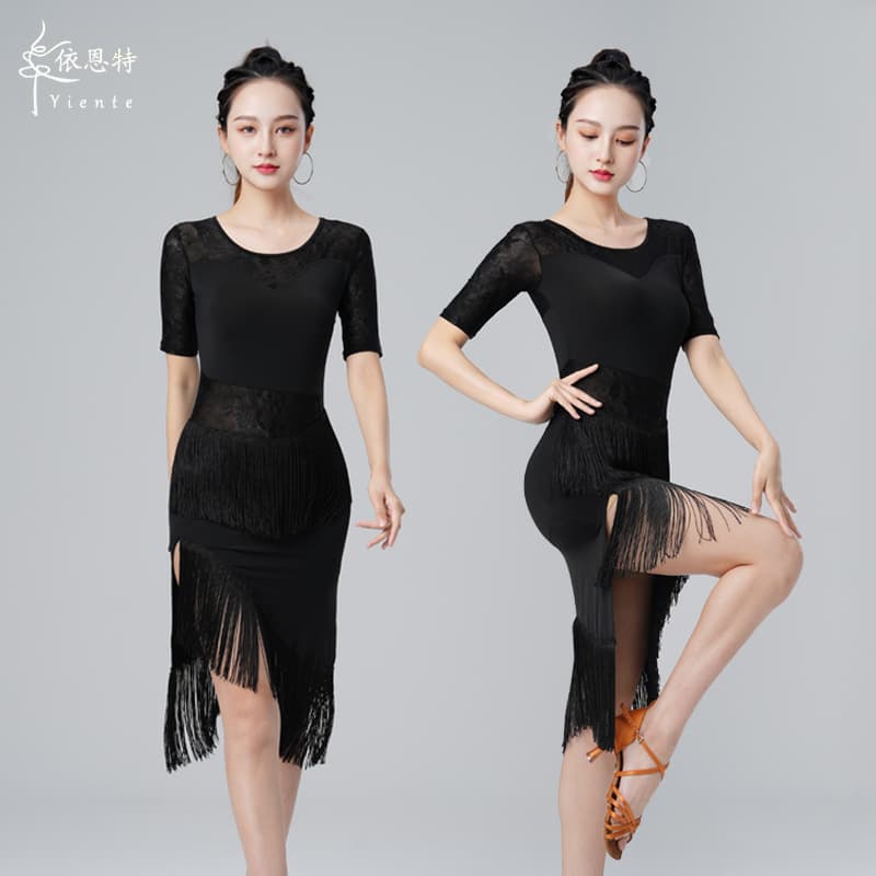 Latin dance dress, sexy adult women's summer new style performance costume, art exam training clothes, rumba competition performance costume