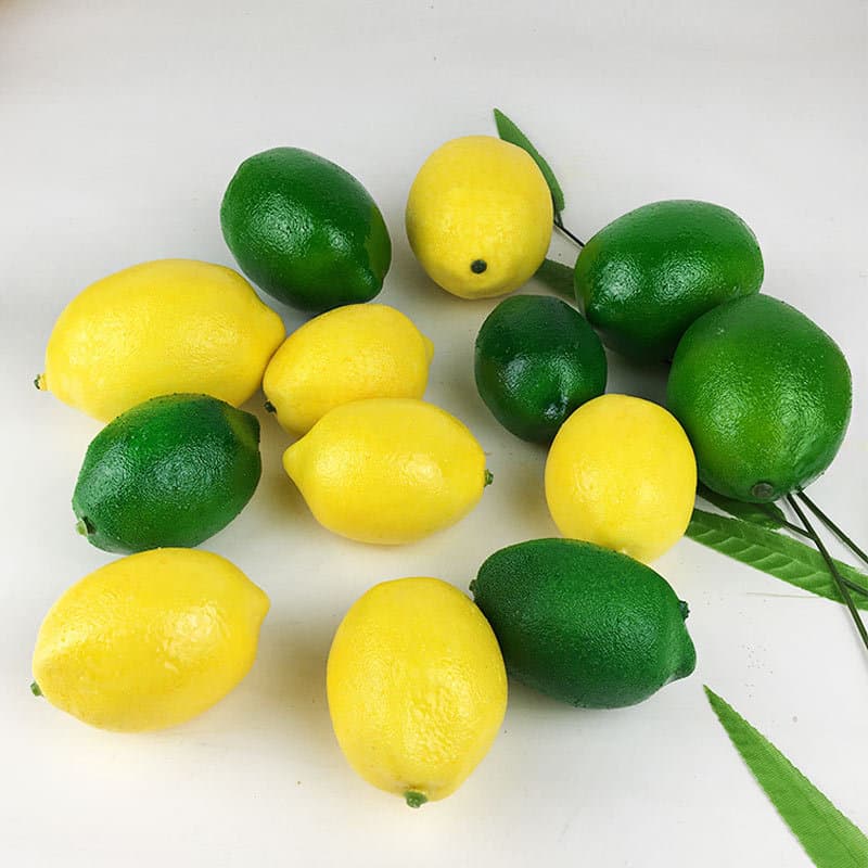 Simulated lemon, fake fruit, simulated yellow lemon ornaments, fruit milk tea shop cabinet decorations, photography props