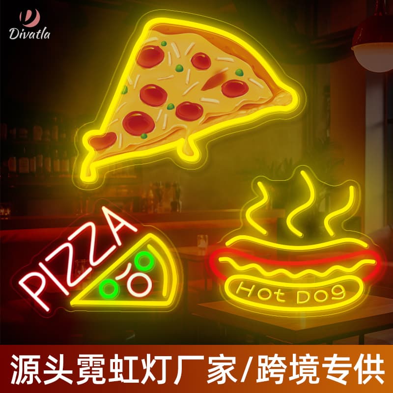 Amazon Pizza Burger Neon Sign Store Decoration Logo Light Sign Luminous Letters Ambience Setup Acrylic Light