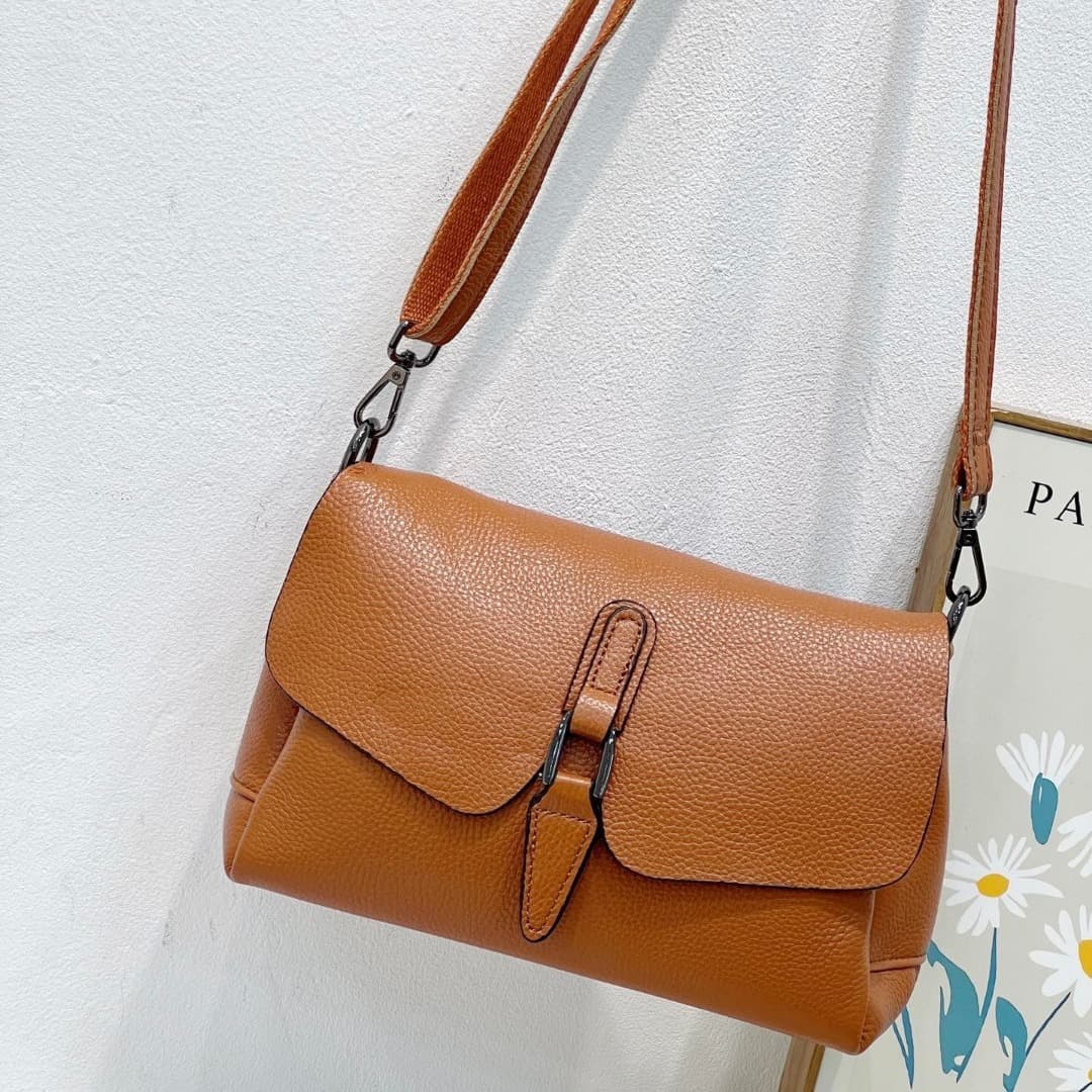 2024 New Genuine Leather Women's Bag Fashion Top Layer Cowhide Lady Handbag Shoulder Crossbody Bag Summer