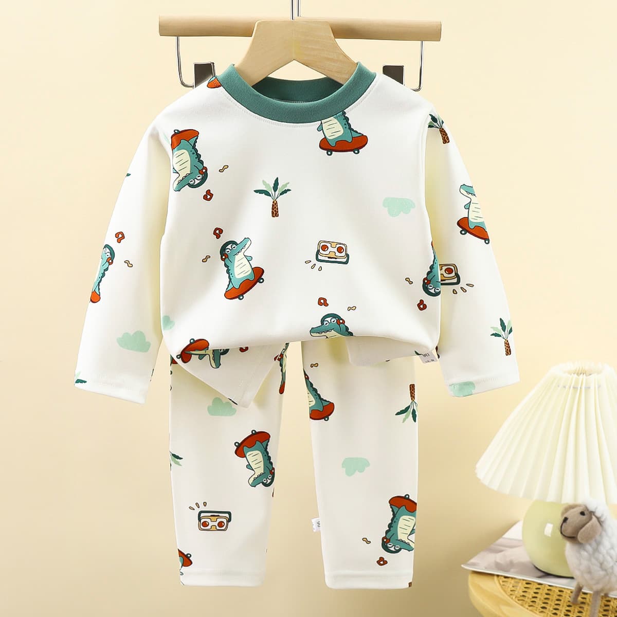 Children's Thermal Underwear Set Home Clothes Bottom Shirt Boys Girls Autumn Winter Two-Piece Warmth Comfortable Kids Clothes