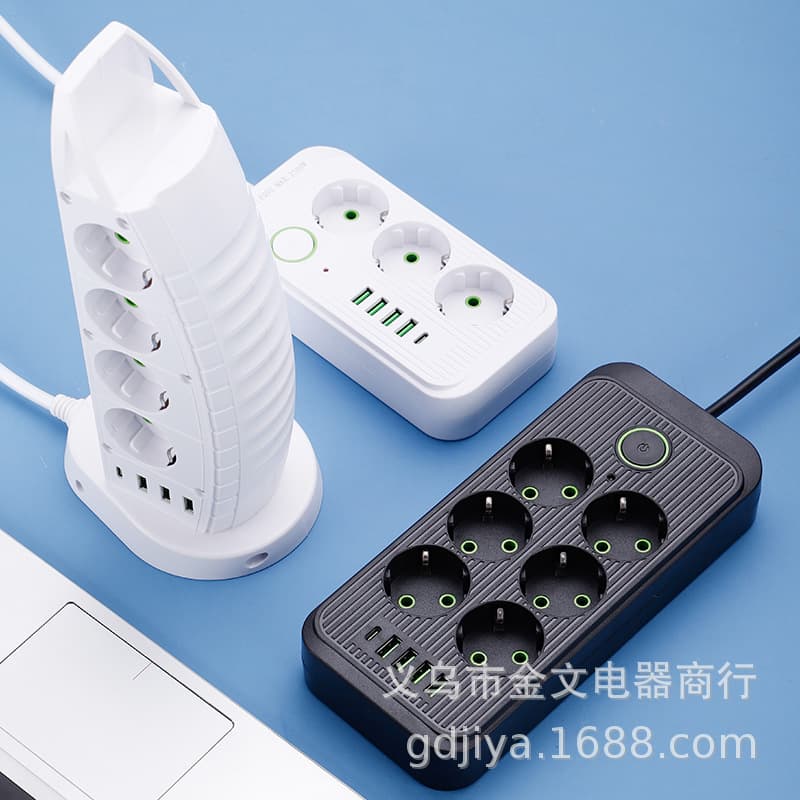 Export European-style European Standard F06U Sail-shaped Vertical Multi-functional Socket