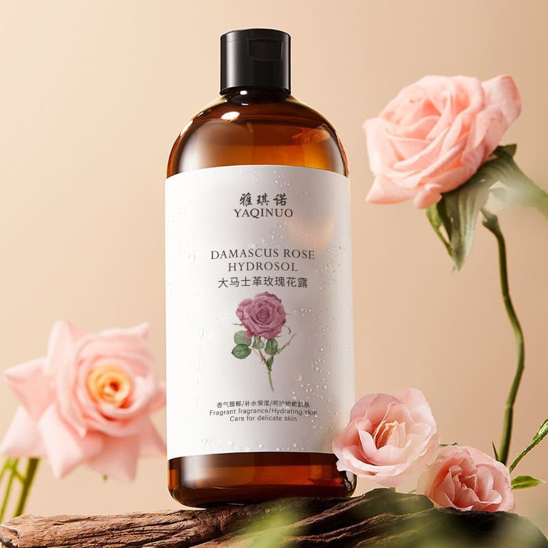 Yaqino Damascus Rose Hydrosol Toner, Moisturizing and Pore-Refining Essence Water for Skincare