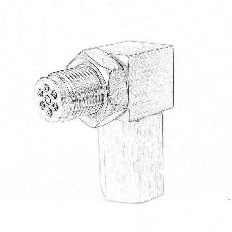 In Stock Hot Sale Automotive Modification Parts Universal Oxygen Sensor Extension Adapter 90-Degree M18x1.5