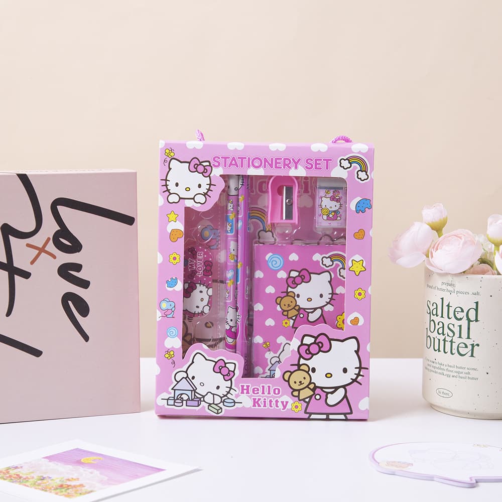 Christmas Children's Stationery Set Cartoon Six-Piece Graduation Gift Primary School Prizes Pencil Set Wholesale