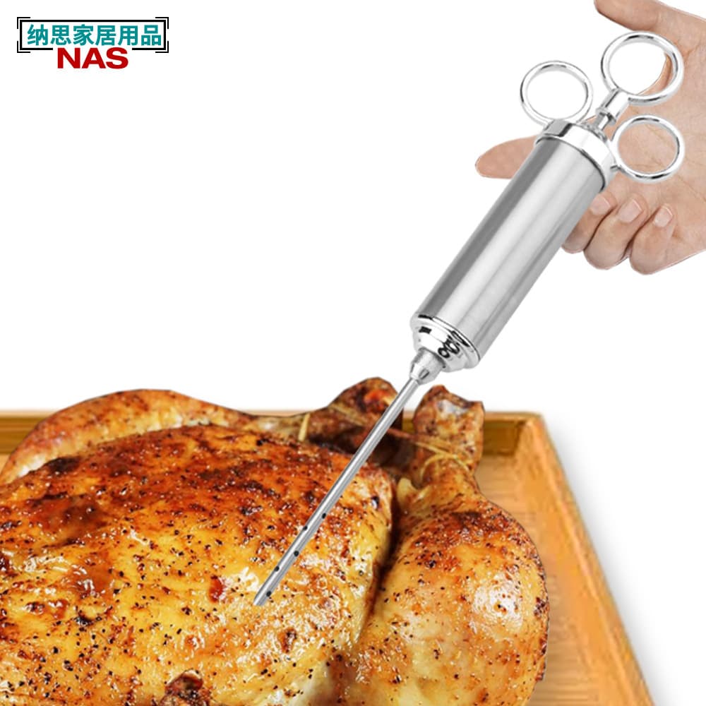 Turkey Needle Seasoning Injector, Turkey Marinade Injector, BBQ Roast Juice Injector