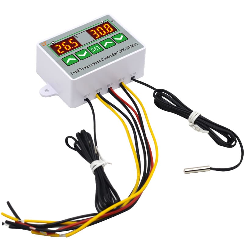 ZFX-ST3012 microcomputer intelligent thermostat temperature controller switch dual temperature dual control electronic temperature controller