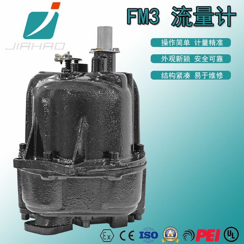 Jiahao Token Flow Meter FM3 Oval Gear Flow Meter High-Definition Diesel Gasoline Liquid Pipeline Flow Meter