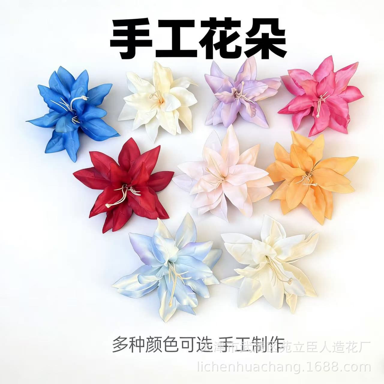 Atmospheric Lily Flower Heads Wholesale, Ultra-Realistic 3D Artificial Flowers for Wedding and Home Decoration, Fake Flower Headpieces, Clothing Flowers