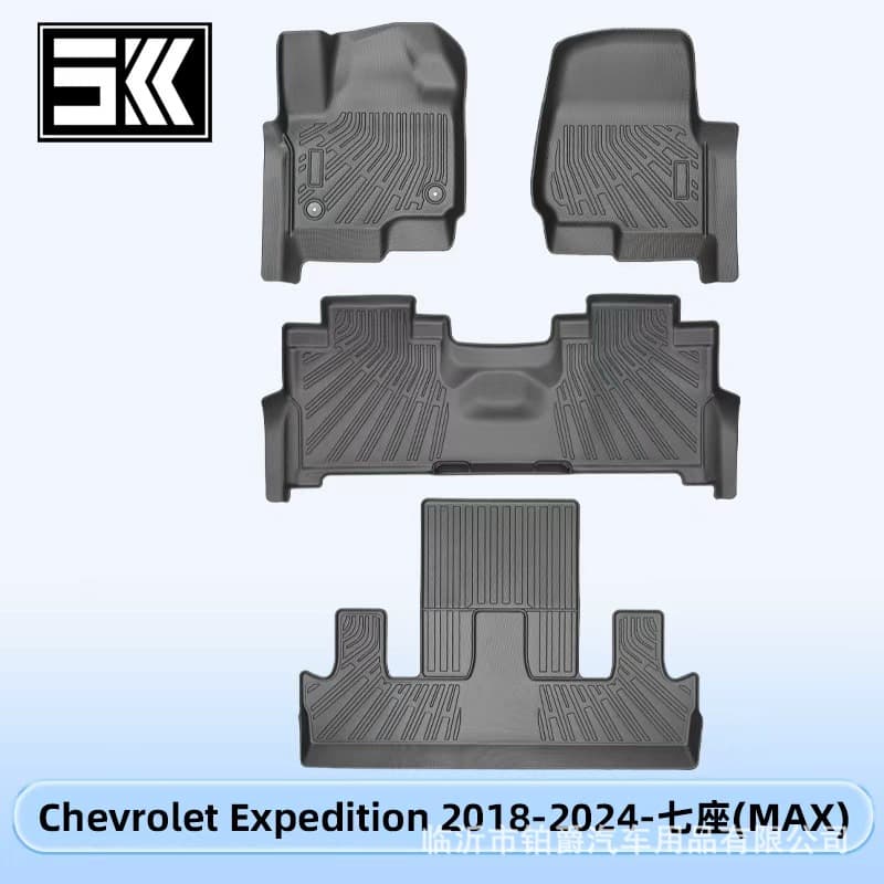 All-Weather 3D TPE Floor Mats for Chevrolet Expedition Max 7-Seater 2018-2024