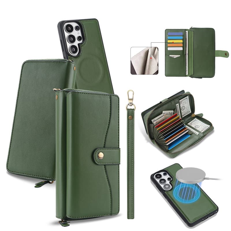 Suitable for Samsung S26 Plus multifunctional split flip phone bag Samsung S24 Ultra lanyard waist bag