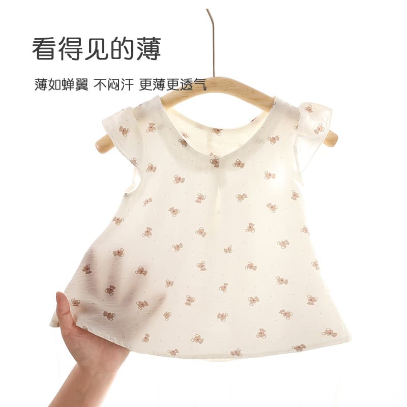 Children's summer thin dress, fashionable, sweet and cute, baby girl vest dress, princess dress 0-1 years old 3