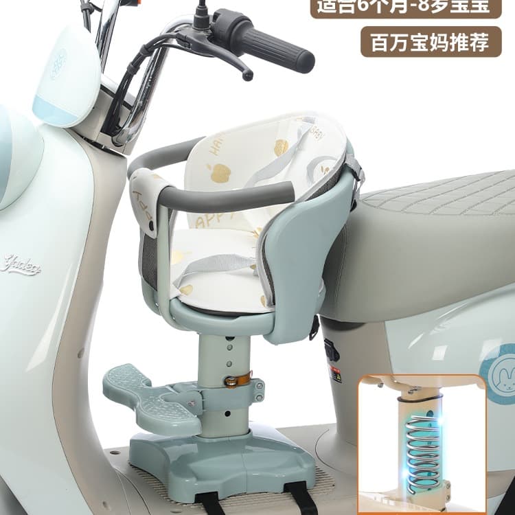 Foldable Front Child Seat for Electric Vehicles, Universal for E-Bikes and Motorcycles, Suitable for Infants and Toddlers