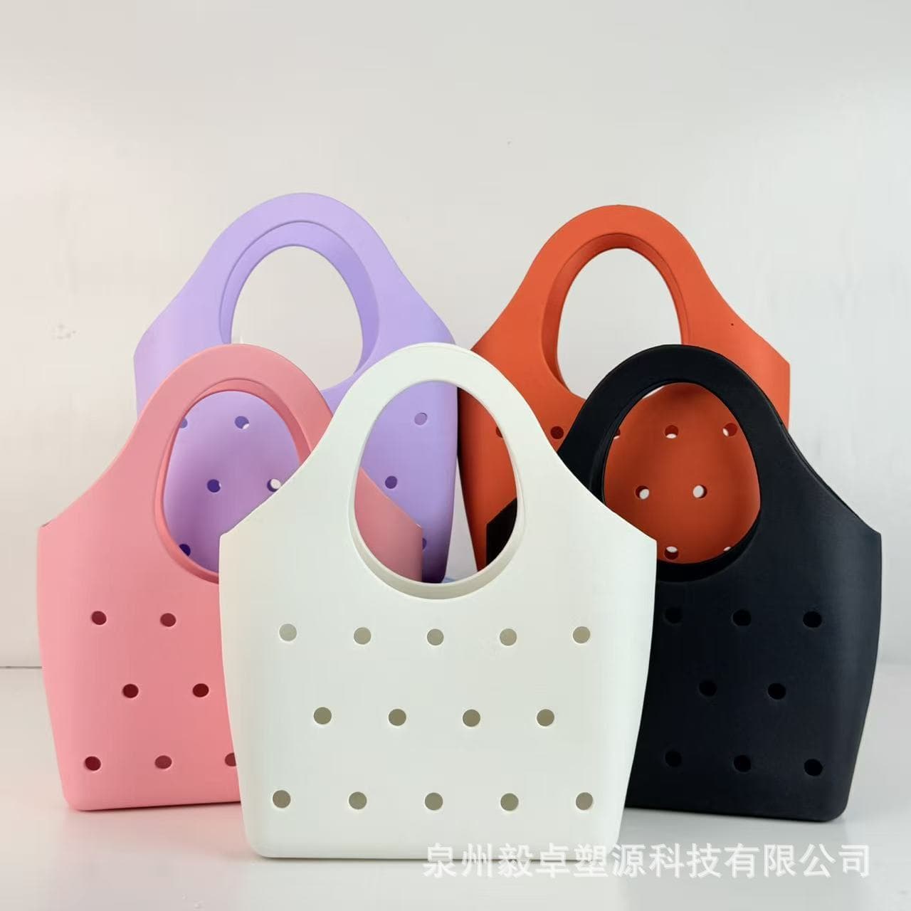 eva beach bag new cross-border eva hole bag diy waterproof handbag casual portable eva bag outdoor portable
