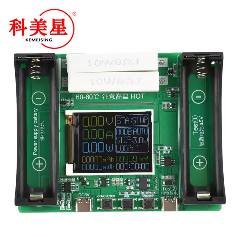 18650 LCD Battery Capacity Tester Module with Charging Function Type-C Port Detector