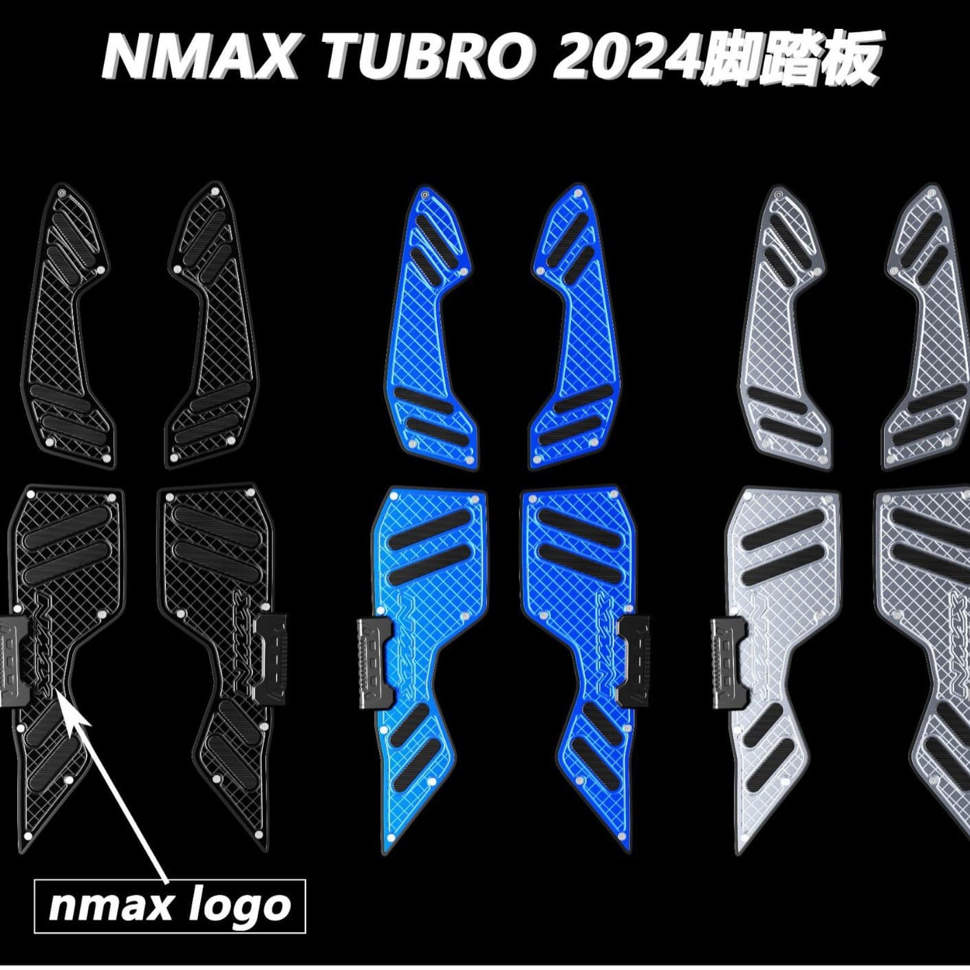 Motorcycle YAMAHA NMAX TURBO V3 Modified CNC Aluminum Footrest Anti-Slip Foot Pedal