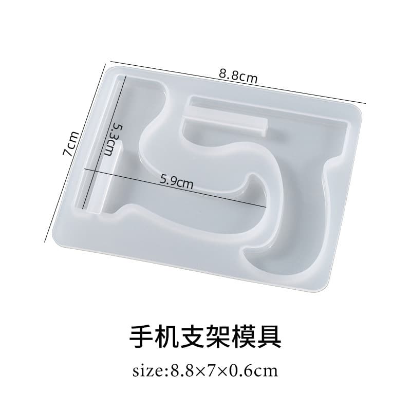 Epoxy Resin Casting Mold DIY Assembled Phone Stand Mold Decorative Ornament Silicone Mold Wholesale In Stock