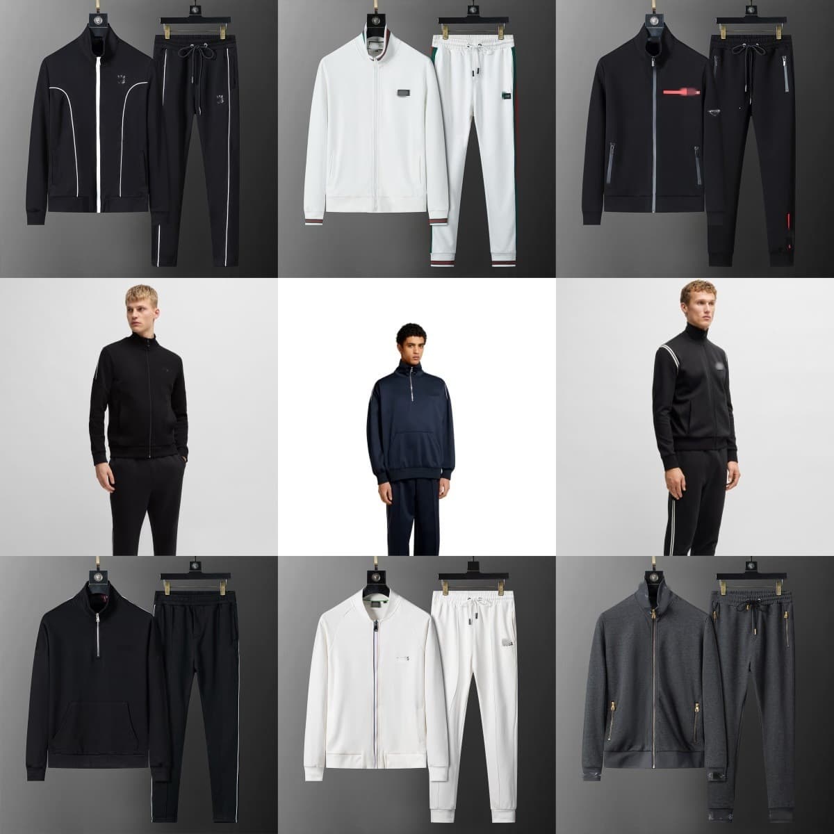 2026 Men's Casual Sport Suit High-Quality Version with Correct Labels Cross-Border Comfortable Zip-Up Jacket Autumn/Winter Premium Style