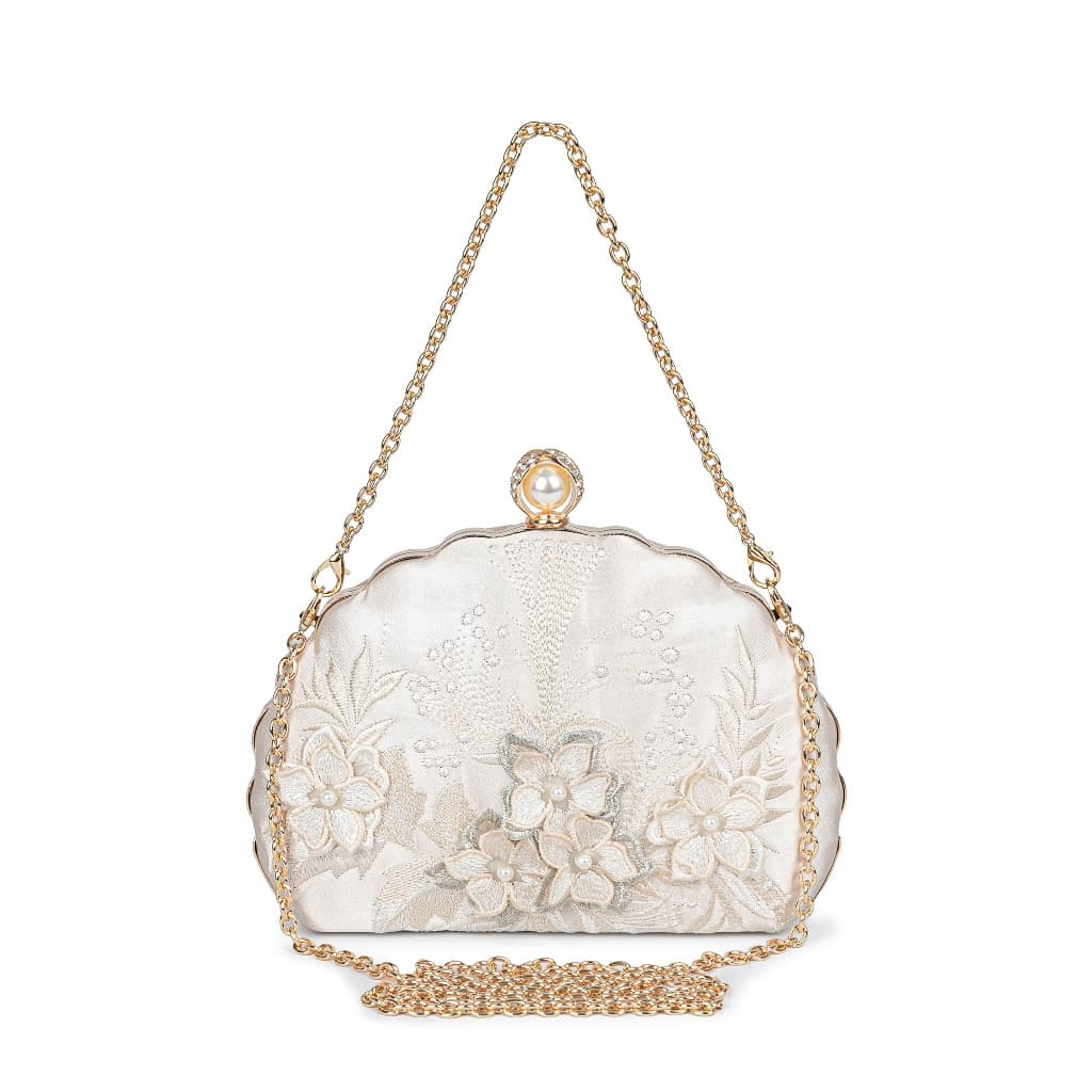 Large Capacity Evening Bag, Light Luxury Vintage Cheongsam Dress Embroidered Beaded Chain Evening Party Bag, Wholesale #894