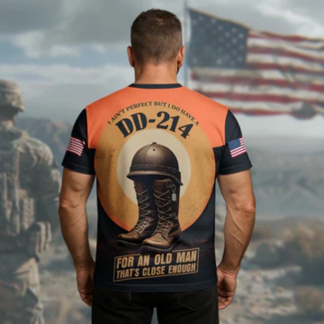 Factory Direct 2026 Best Selling Veterans Day 3D Digital Print Cross-Border Best Selling Men's Round Neck Short Sleeve