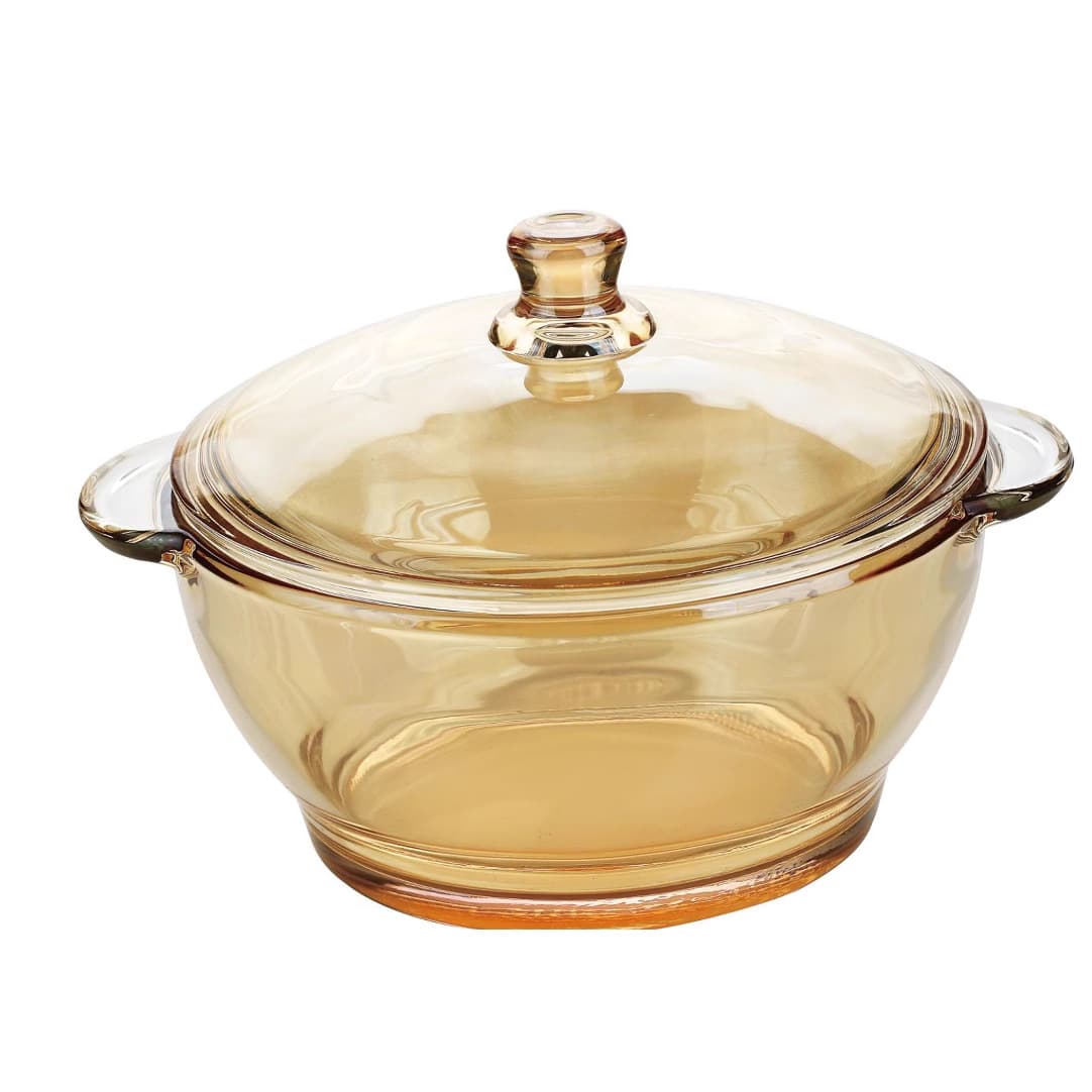 Glass Bowl with Lid, Large Noodle Bowl, Fruit Salad Bowl, Double-Handled Soup Bowl Set, Tempered Glass, Nordic Style
